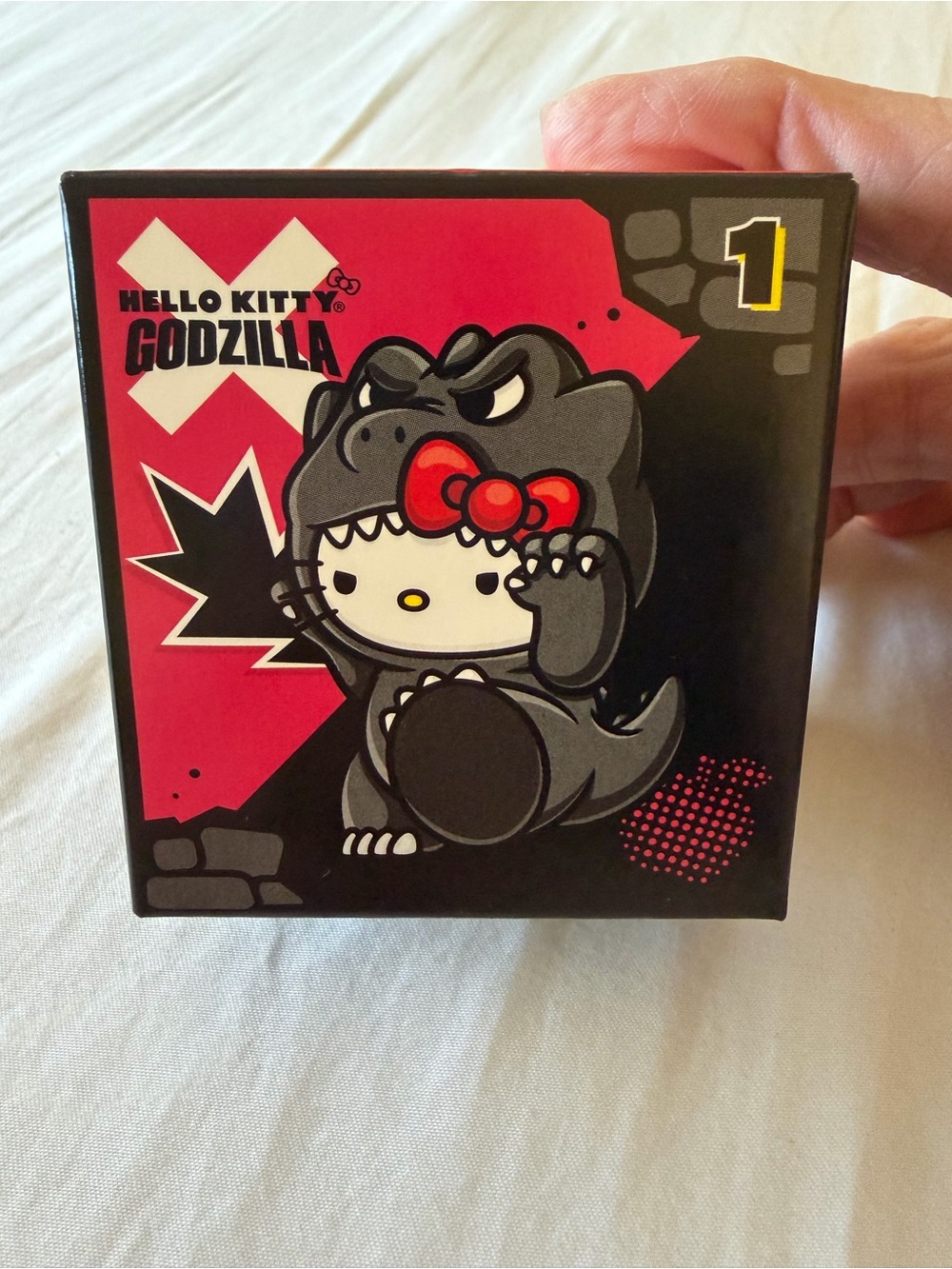 McDonald -Hello Kitty Godzilla Collectible Box - Black & Red with Pink Bow #1